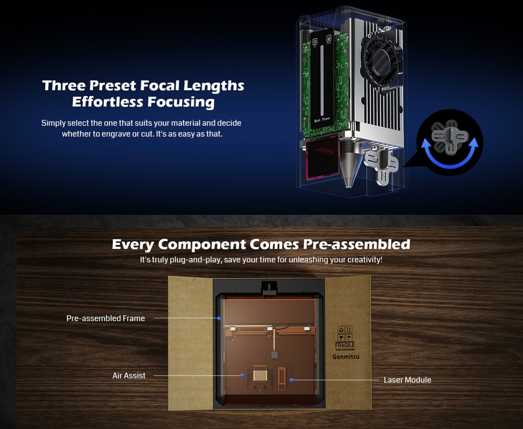 Laser Grabado Y Corte Wainlux L8 20w (all In One) + Completa