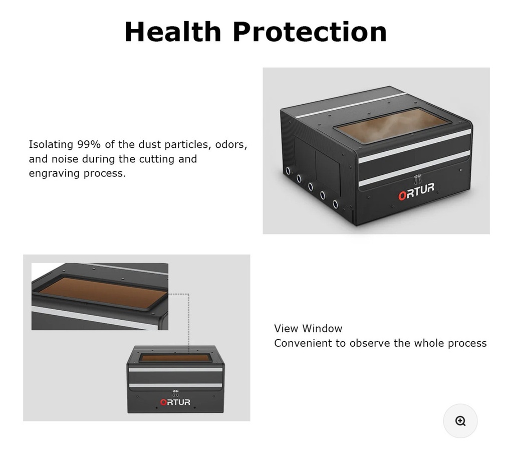 Cobertor Enclousure Ortur Anti Humo, Llamas, Polvo