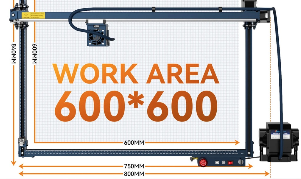 Sculpfun S30 Ultra 22w 60x60cm + Asistente Aire Automatico