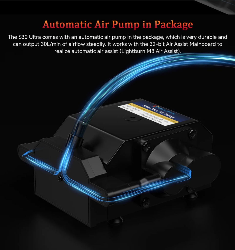 Sculpfun S30 Ultra 22w 60x60cm + Asistente Aire Automatico