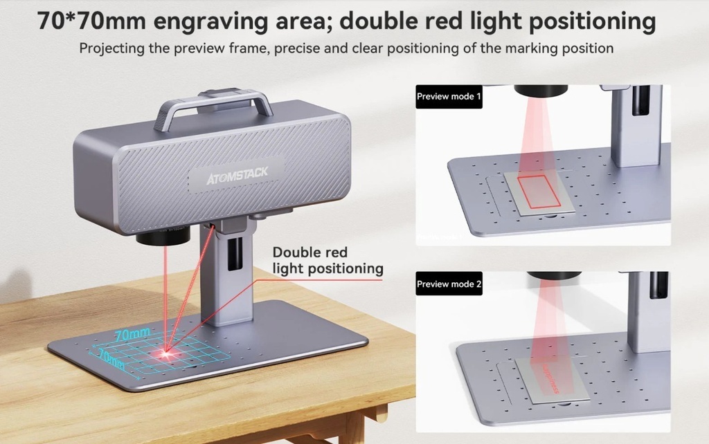 Atomstack M4 Laser De Fibra 2 En 1  Graba Metales/oro-plata