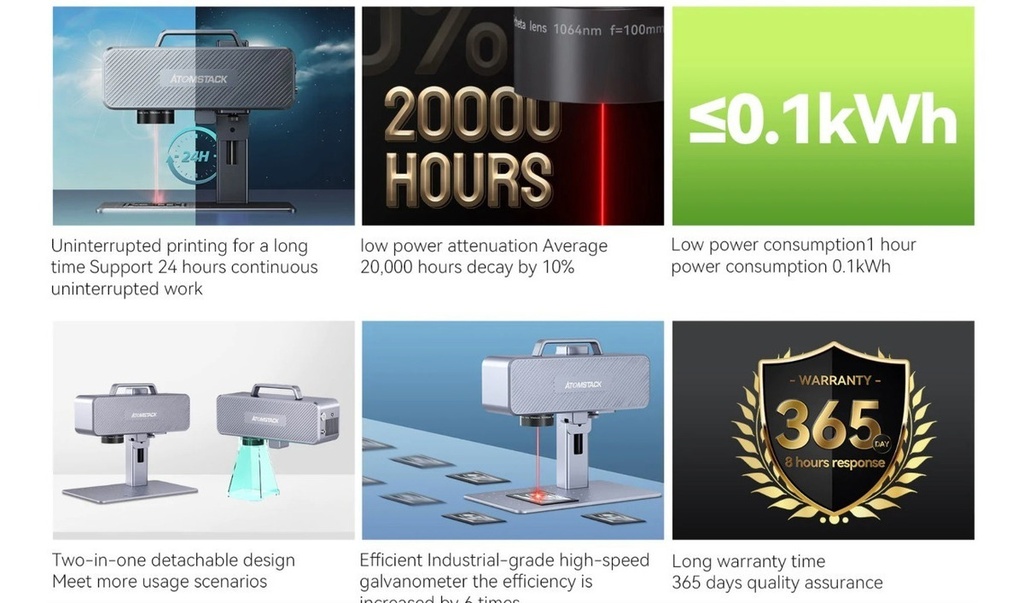 Atomstack M4 Laser De Fibra 2 En 1  Graba Metales/oro-plata