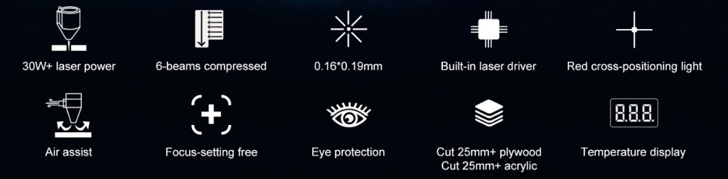 Cnc Corte Laser 100x100cm-180w - 30w Opticos  Asistente Aire