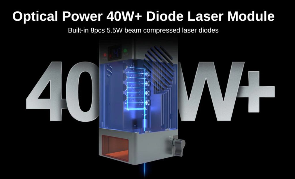 Cnc Corte Laser 85 X 82 Cm Laser Diodo 40w Opticos