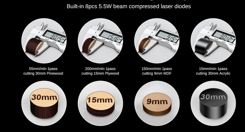 Cnc Corte Laser 85 X 82 Cm Laser Diodo 40w Opticos