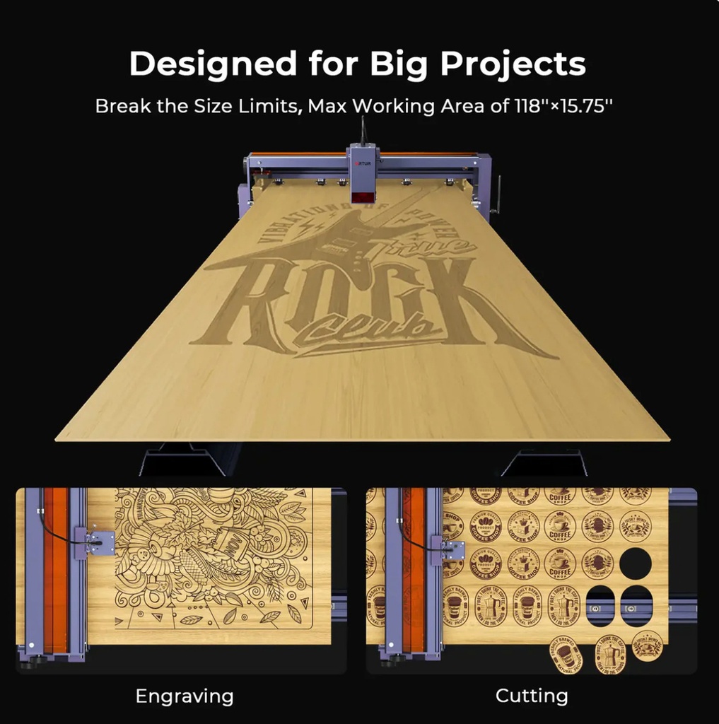 Grabadora Y Cortadora Laser Ortur F10 40w - Trabajos Grandes