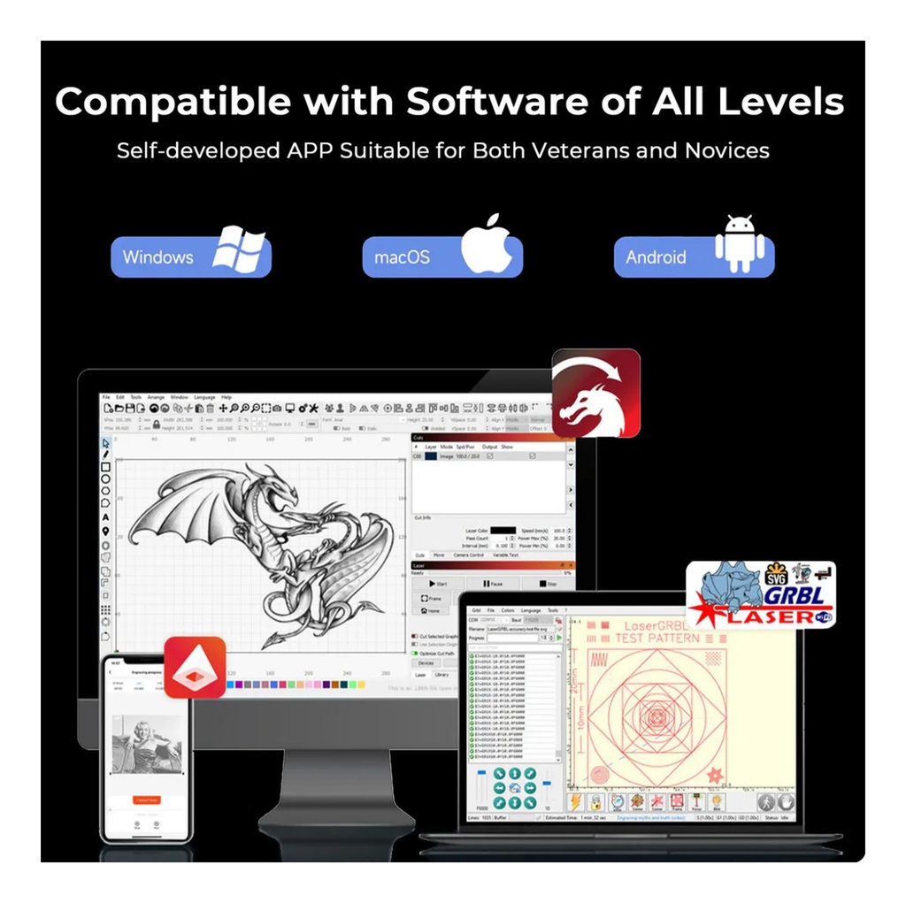 Grabadora Y Cortadora Laser Ortur F10 40w - Trabajos Grandes