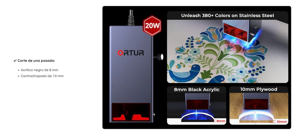 Grabadora Y Cortadora Laser Ortur F10 40w - Trabajos Grandes