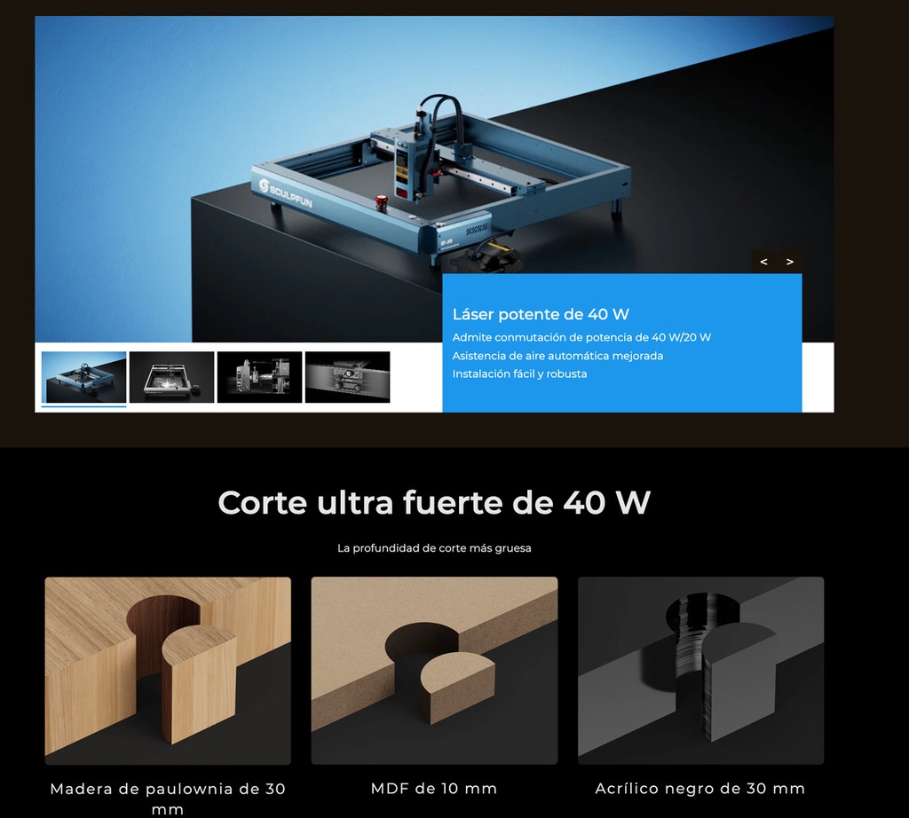 Sculpfun Sf A9 40w - Grabadora Y Cortadora Laser