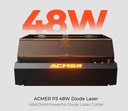 Cnc Laser Acmer P3 48w Cubierta+panal +aire+camara+rotativo