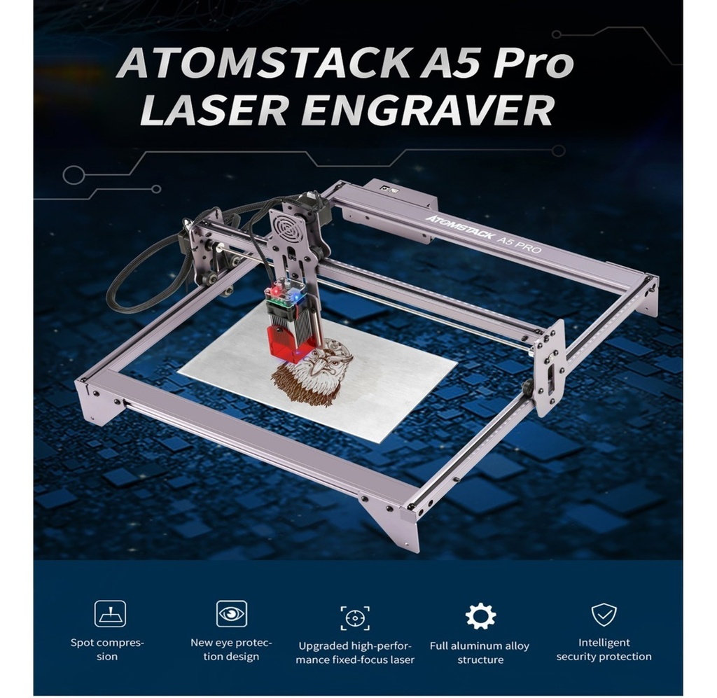 Atomstack A5 Pro 40w Cnc Corte Y Grabado Laser  41x40 Cm