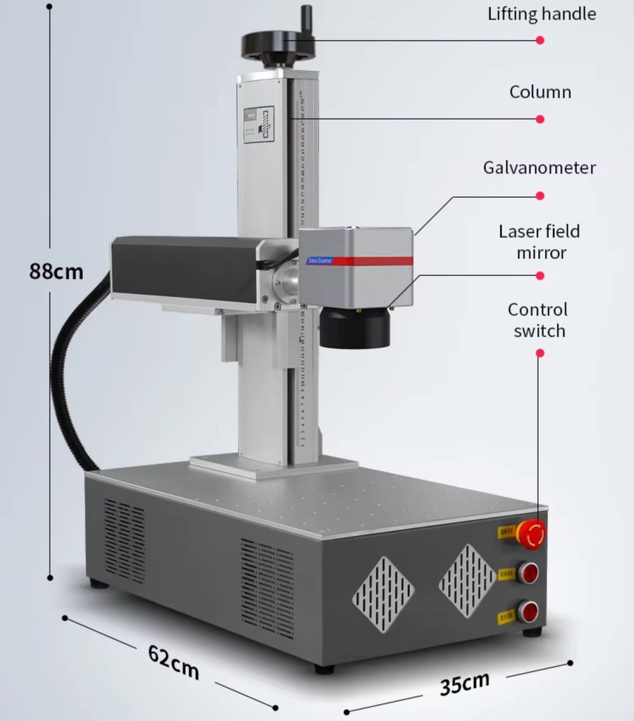 Laser De Fibra 50w Raycus Max Incluye Accesorio Rotativo