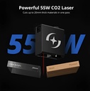 Laser Co2 Atomstack Hurricane 55w - Corta Acrilico Transp.