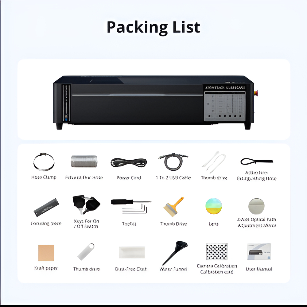 Laser Co2 Atomstack Hurricane 55w - Corta Acrilico Transp.