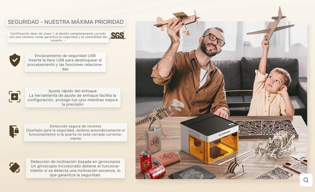 Atomstack P1 Laser Dual 5w + 1w Infrarrofo (metales)