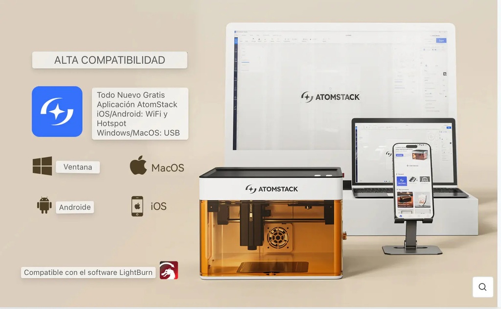 Atomstack P1 Laser Dual 5w + 1w Infrarrofo (metales)
