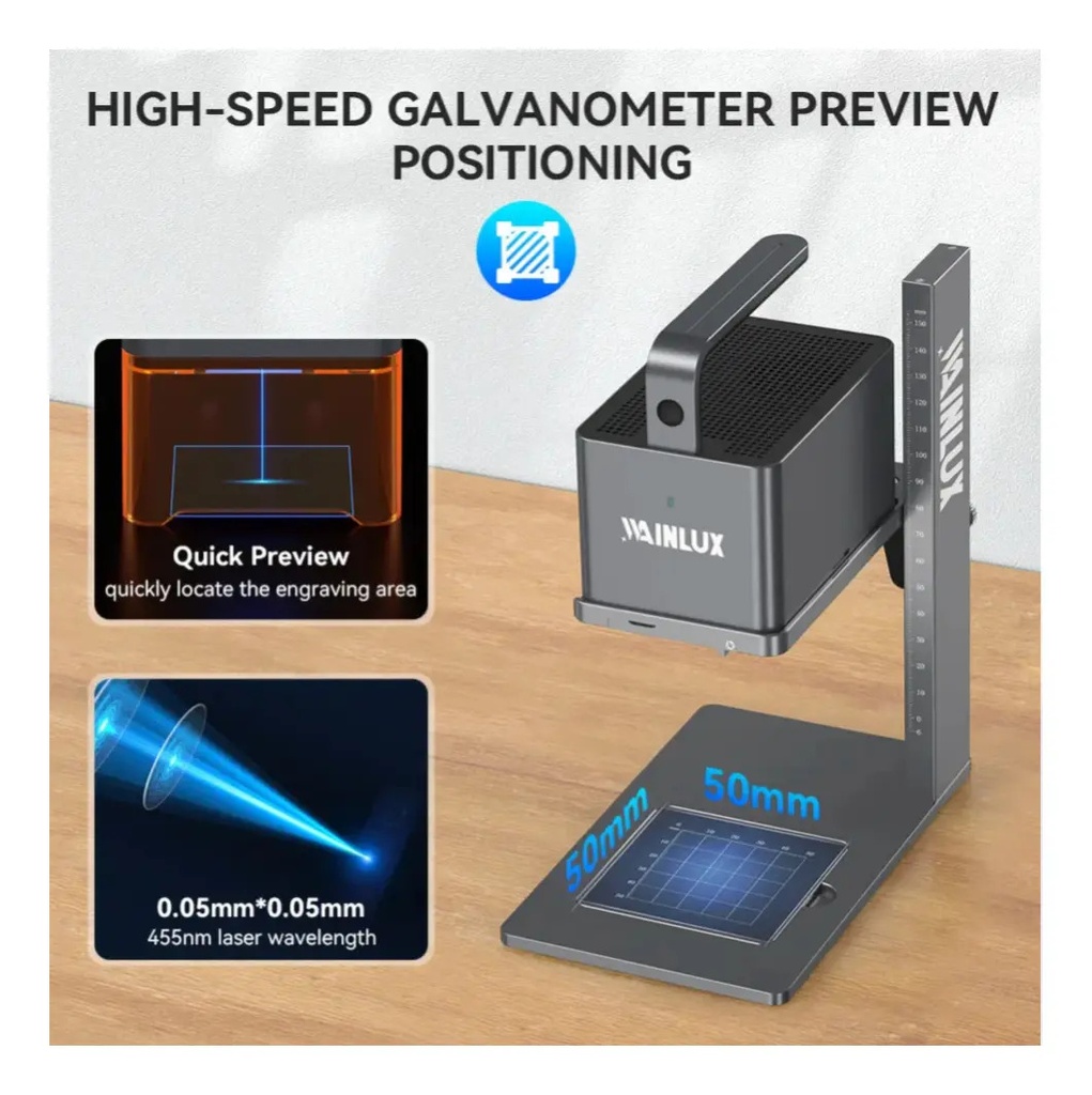 Mini Laser Portatil Wainlux Z4 - Puede Grabar En 360 Grados