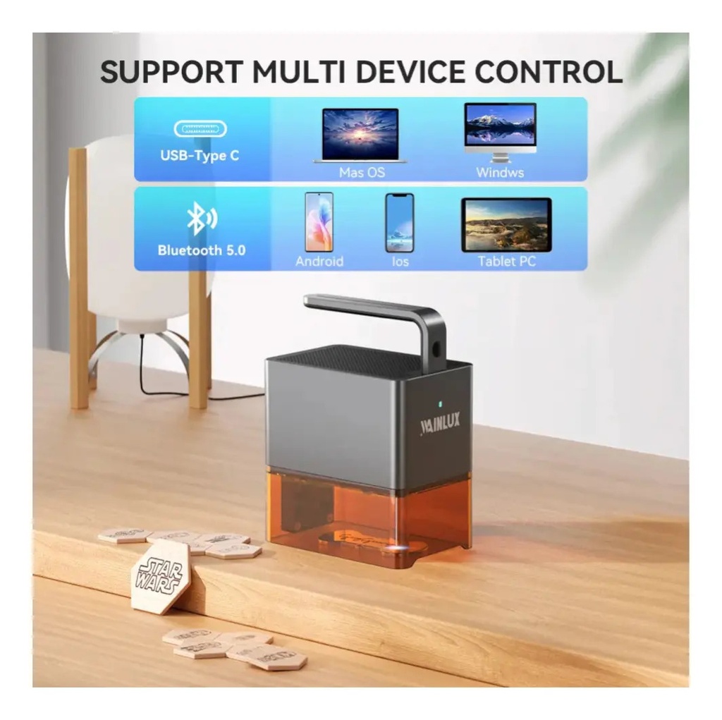 Mini Laser Portatil Wainlux Z4 - Puede Grabar En 360 Grados