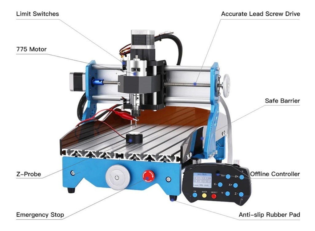 Robo Cnc Router 3018 Husillo 775 -120w, Laser 40w - Offline