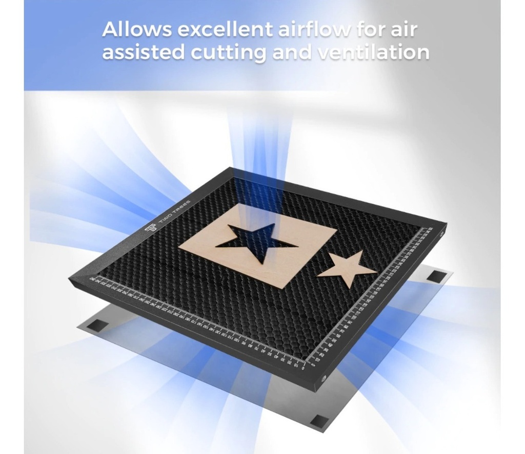 Panel Metalico Para Cnc Laser 40x40 Cm-  Two Trees