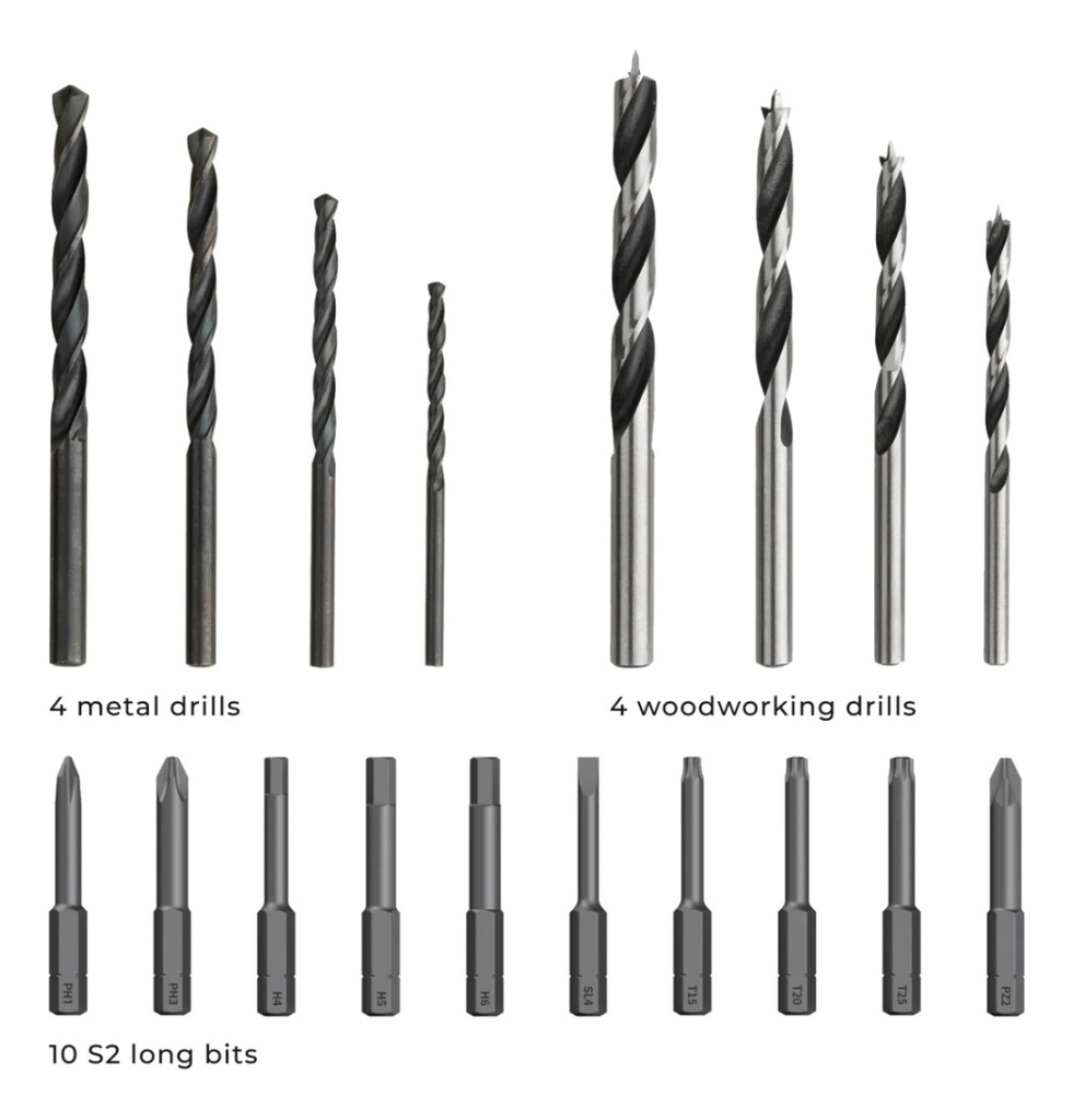 Hoto Taladro/destornillador Inalámbrico, Recarga Usb Display