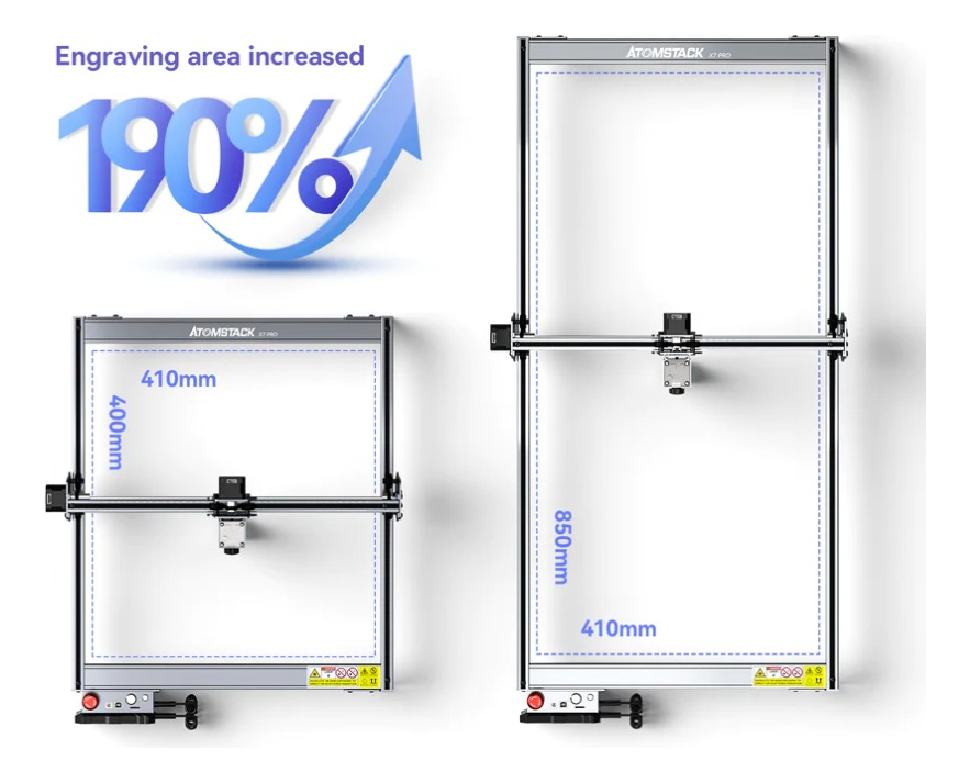 Kit Expansion Atomstack X20 Pro - Aumenta Area 850x400mm