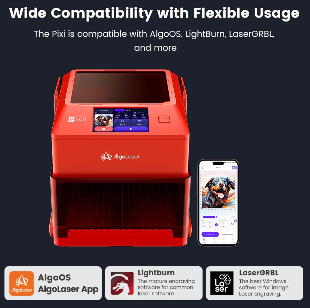 Cortadora Y Grabadora Láser Algolaser Pixi 10w