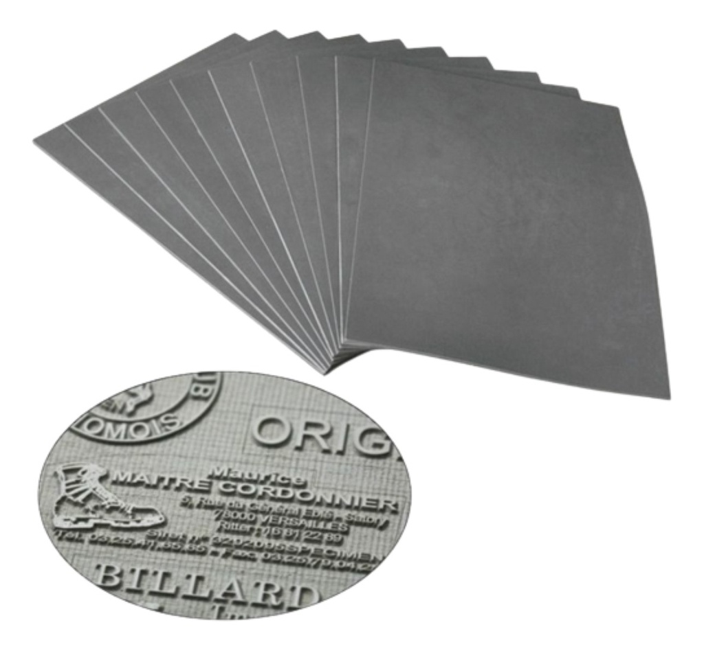 Goma Laserable Sellos De Goma Sin Olor Color Gris A4 10 Unid