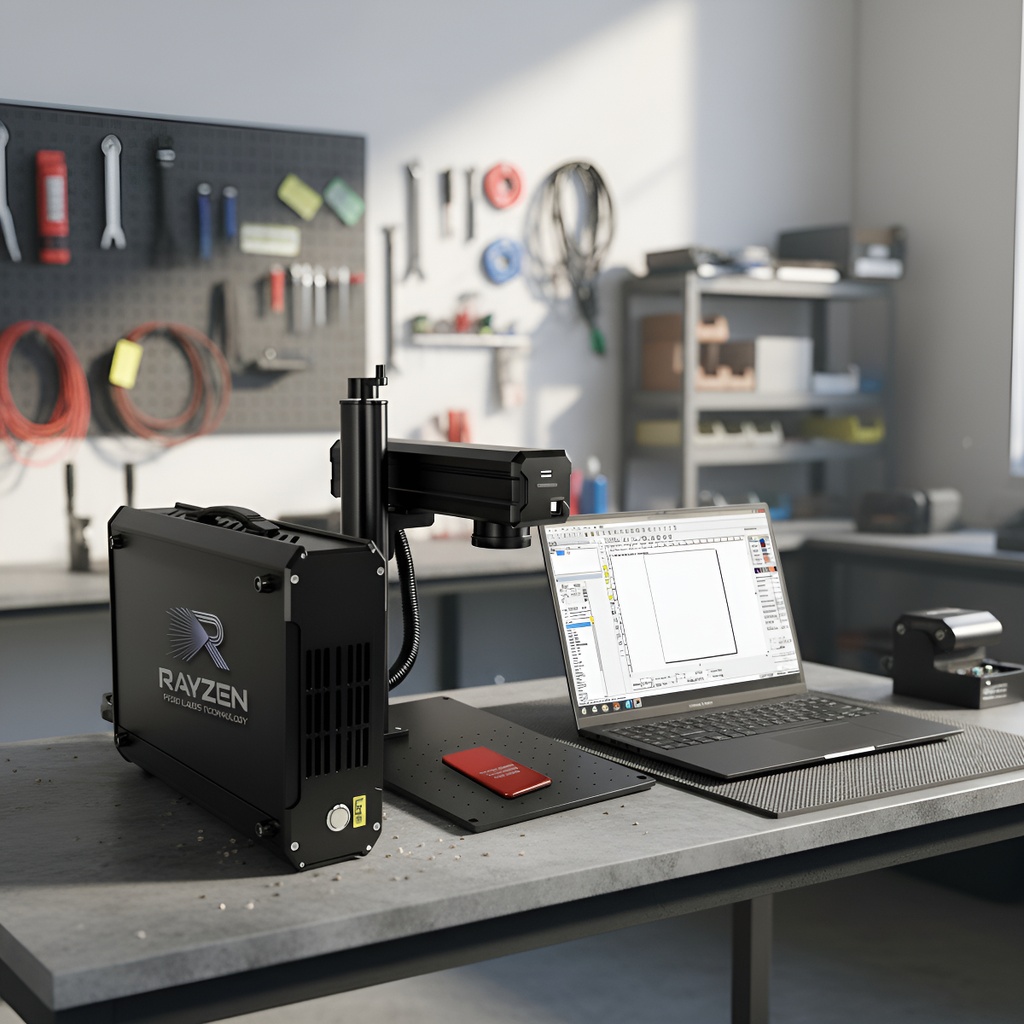 Laser De Fibra Rayzen 30w fuente Max 20x20 cm + Rotativo