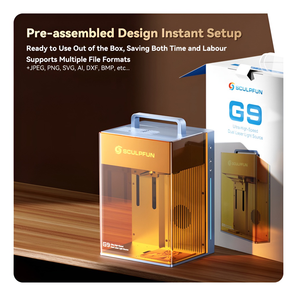 Grabador Laser Dual Sculpfun G9 -la Mas Versatil - Graba Oro