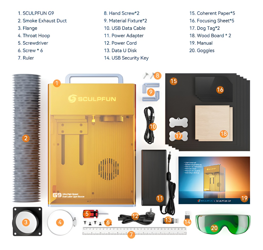 Grabador Laser Dual Sculpfun G9 -la Mas Versatil - Graba Oro