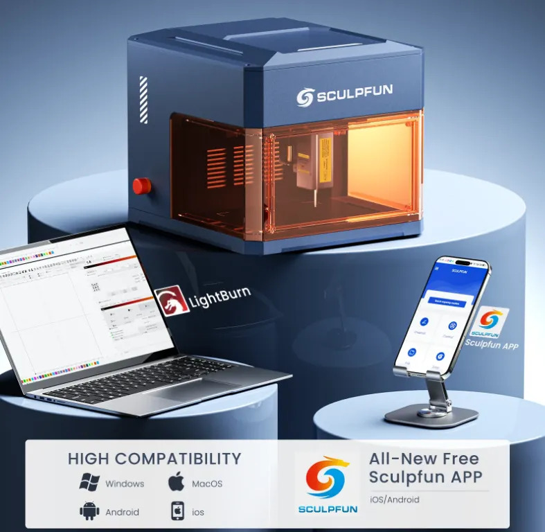 Laser Grabado Y Corte Sculpfun Icube Dual 12w + 1.2w infrarrojo