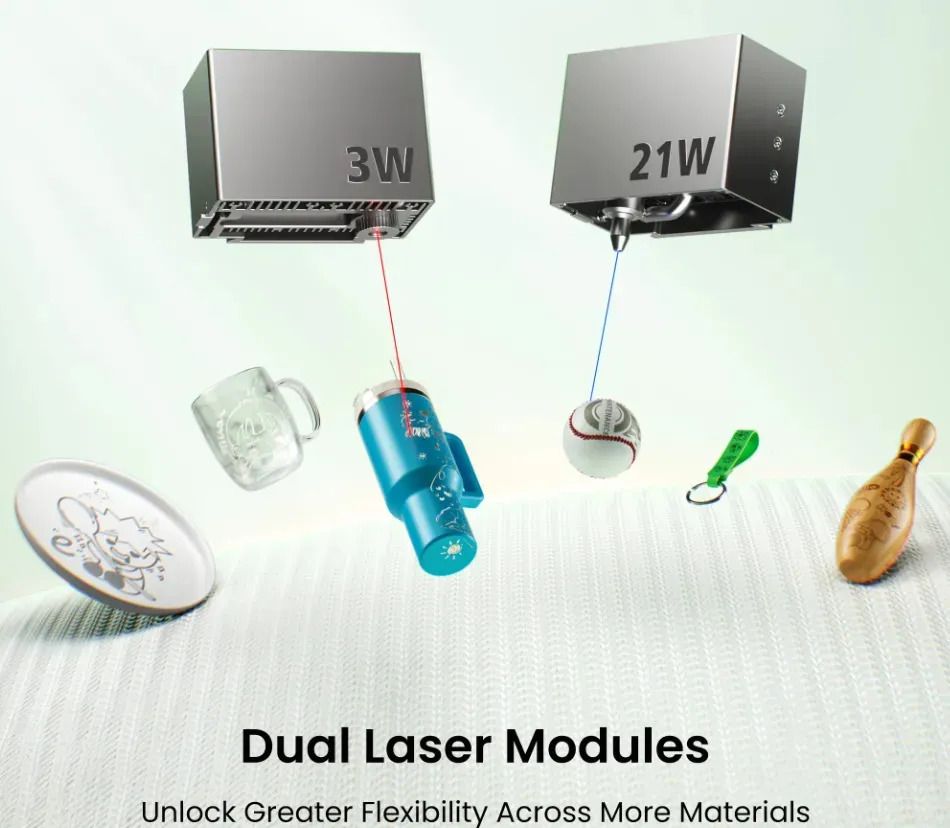 Grabadora Sculpfun E1 Dual 21w Diodo-3w Ir-cabina-aire