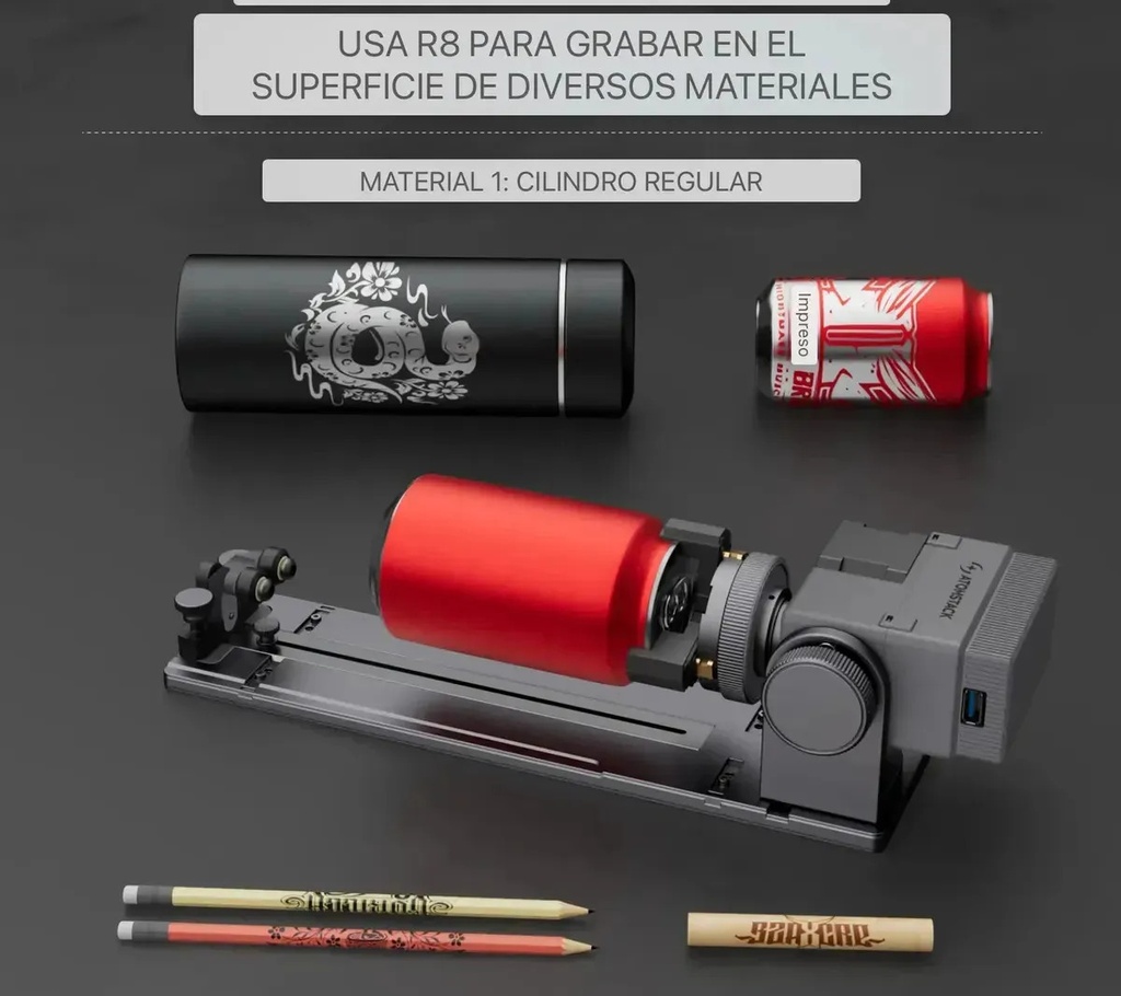 Rotativo R8 - Tipo Chuck - Atomstack