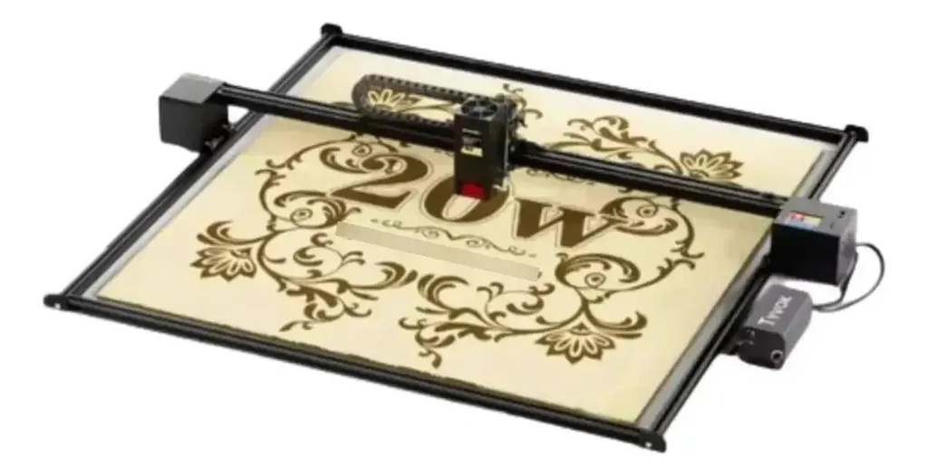 Cnc Corte Laser Tyvok Spider X1S 20W 800*800mm + Asistente de Aire(50L) + Panal de abejas + Pies de altura