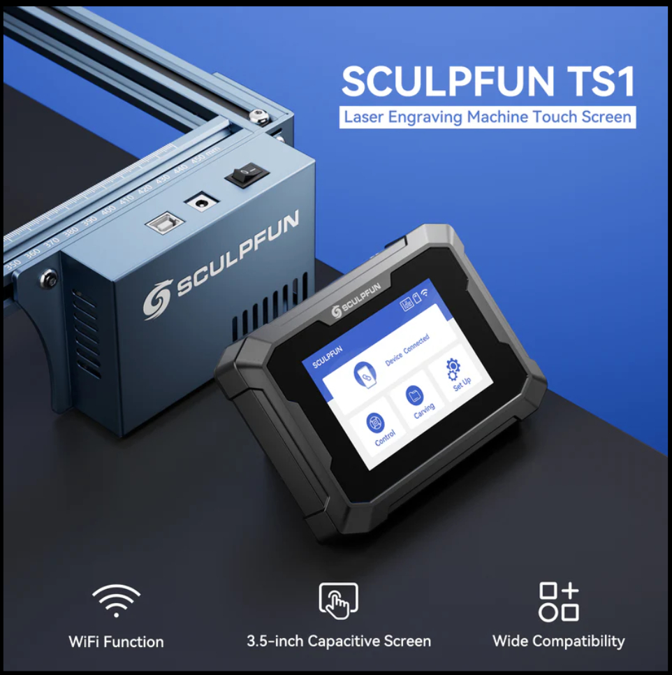 Pantalla Tactil Sculpfun Ts1 Controlador Offline - Sd - Wifi