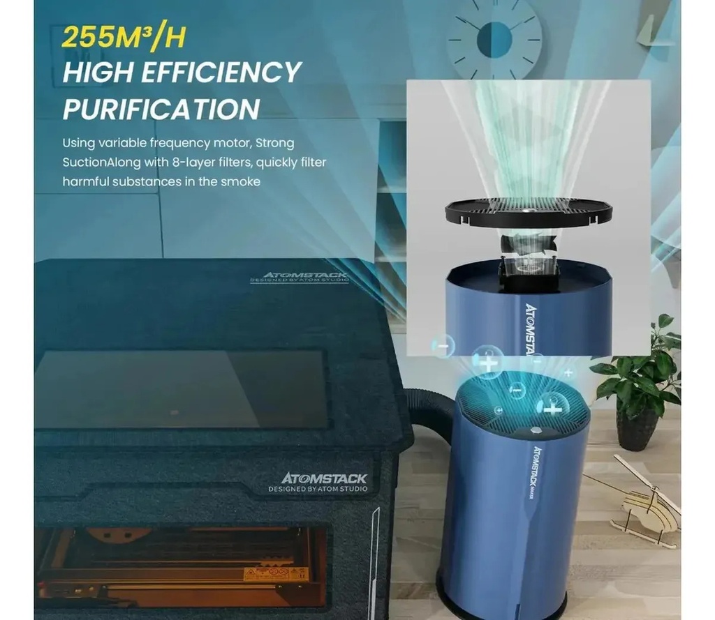 Purificador De Aire - Filtro Humo Atomstack D2