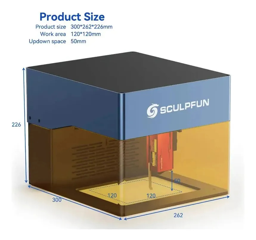 Laser Grabado Y Corte Sculpfun Icube Pro Max 10w
