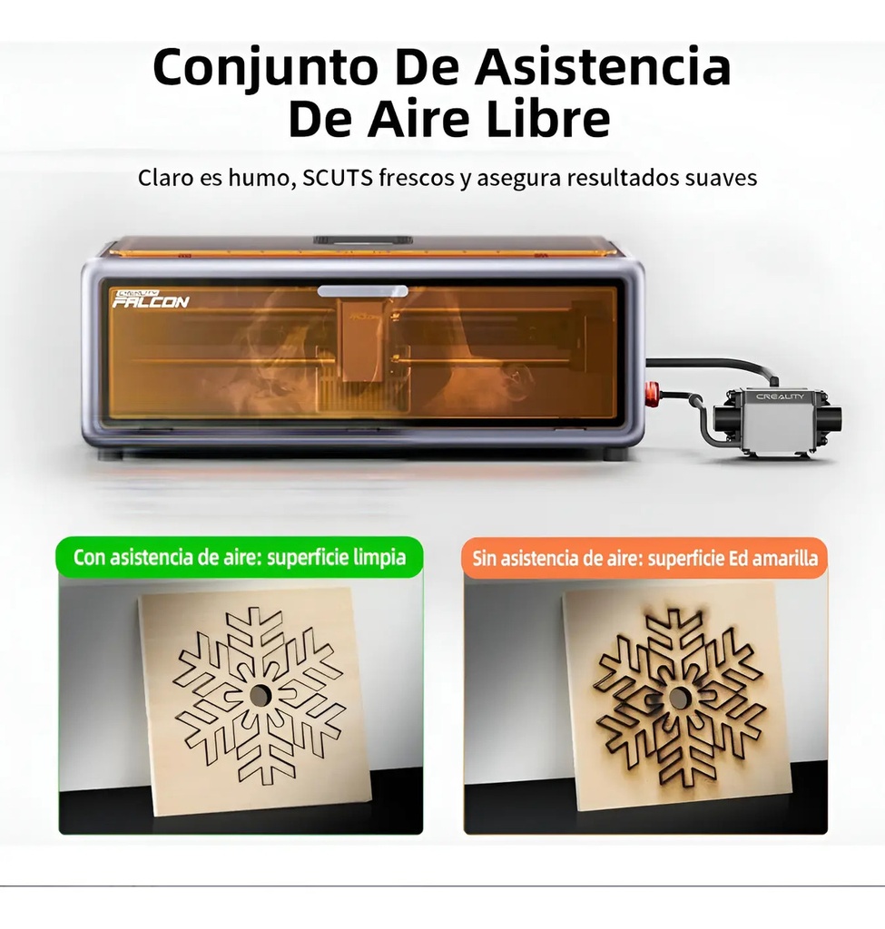 Grabadora  Laser Creality Falcon A1 10w Cobertor-aire-camara