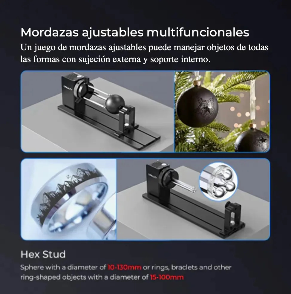 Rotativo Cnc Laser Creality P/ Grabadora Falcon Con Pies