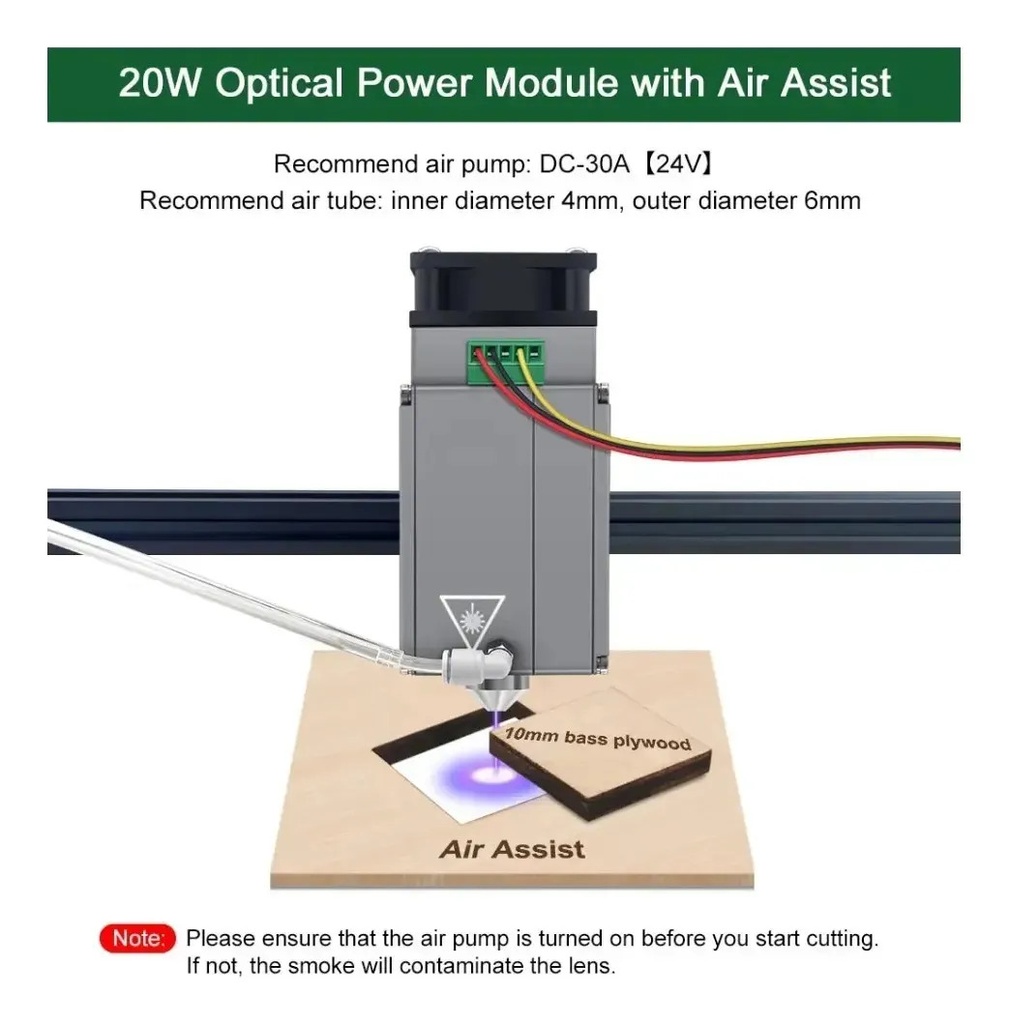 Cnc Corte Laser 100x100cm-130w Corta Mdf 6 Mm En 1 Pasada