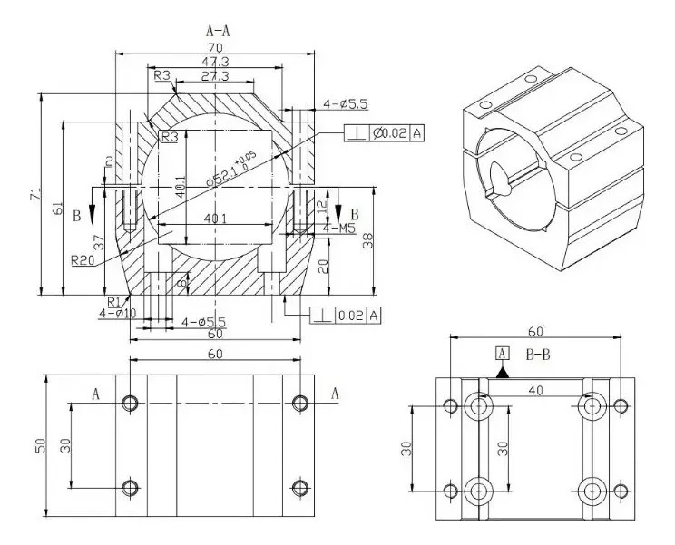 Abrazadera Husillo 52mm Y Laser 2 En 1 De Aluminio