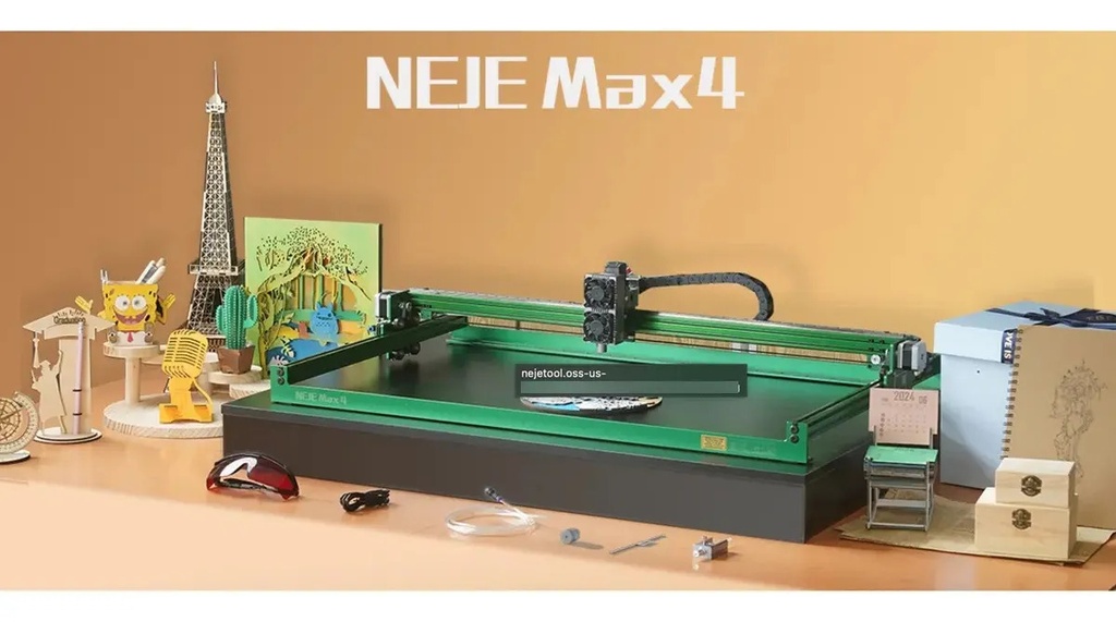 Neje 4 Max 20w 75x46 Cm +plotter+dibujo+rotativo+aire+pad