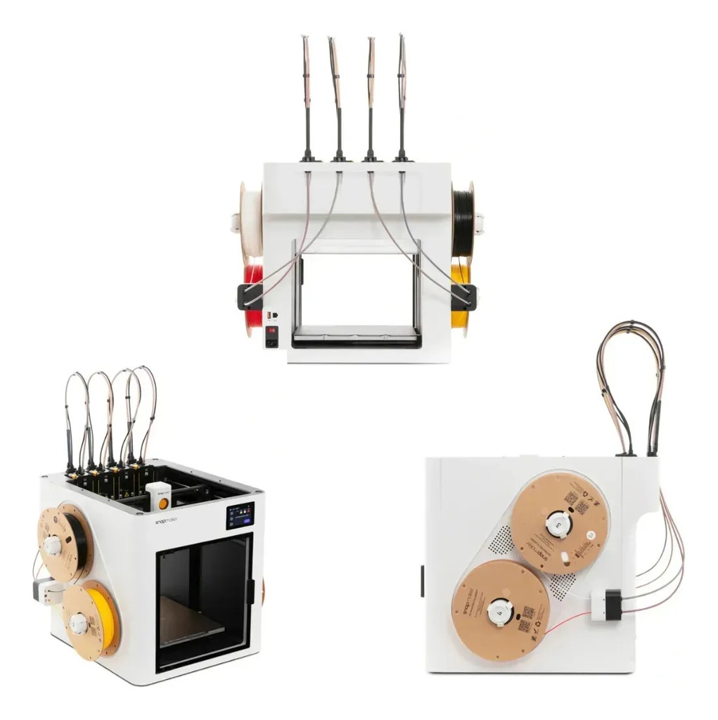 Impresora 3d Snapmaker U1 Multimaterial + 4 Filamentos Pla  Blanco
