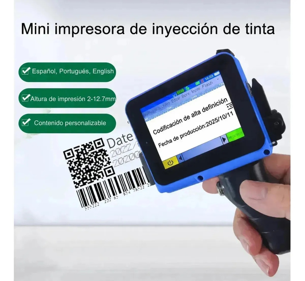 Impresora Codificadora Loteadora Fechadora Manual + Tinta Con Embalaje Adicional