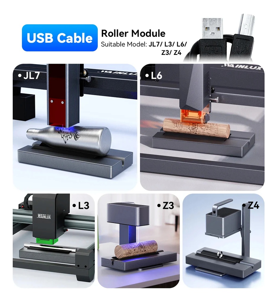 Accesorio Rotativo Cnc Laser Wainlux R1