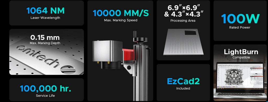 Laser De Fibra 100w Jpt Mopa E2 M7 (corta Metales)