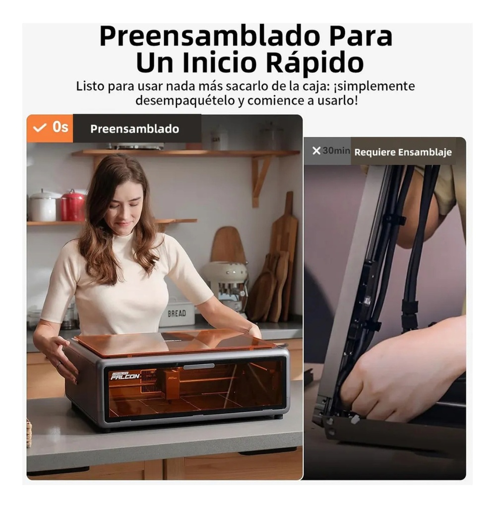 Grabadora  Laser Creality Falcon A1 10w Cobertor-aire-camara