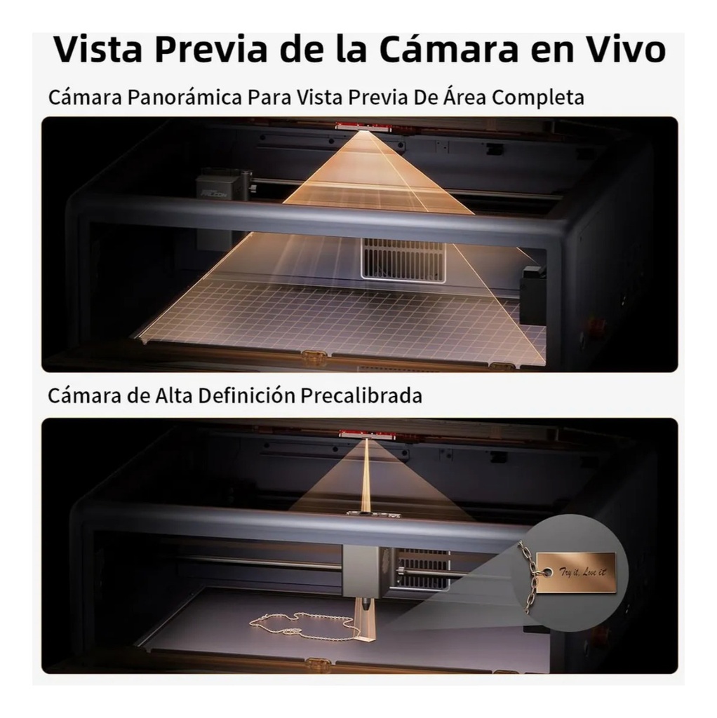 Grabadora  Laser Creality Falcon A1 10w Cobertor-aire-camara