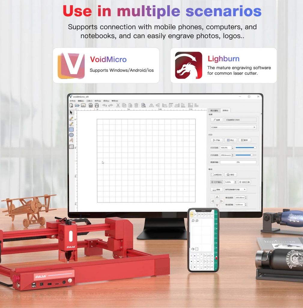 Mr Carve Daja A6 Pro Dual 10w + 1w Infrarojo Con Cobertor